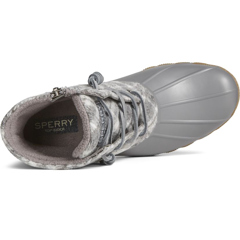 Gray sperry saltwater duck boots best sale