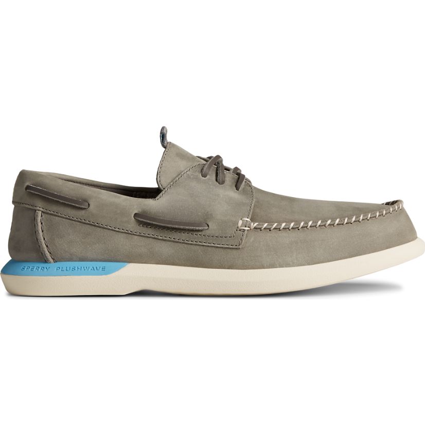 Grey sperrys boat on sale shoes